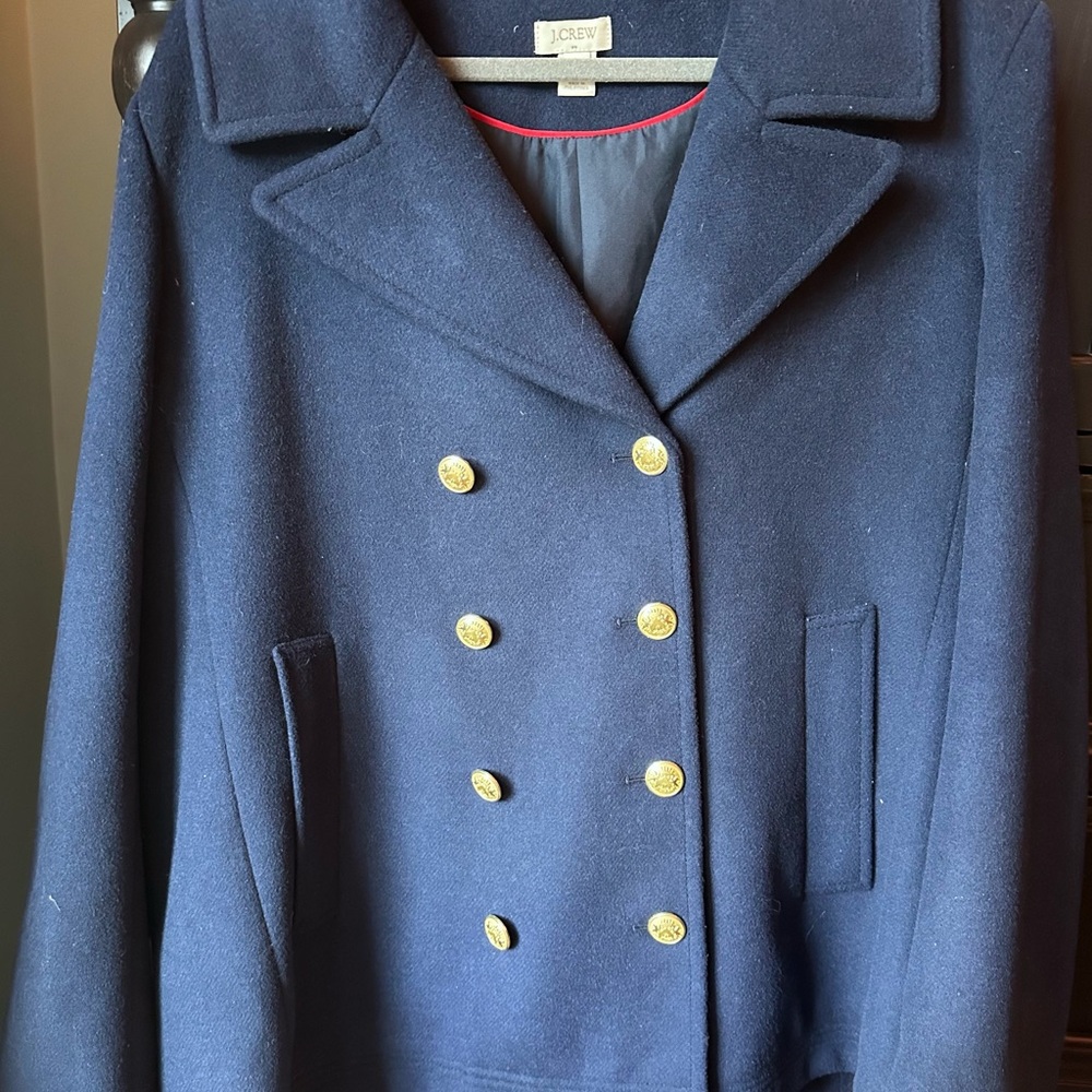 J. Crew Women's Navy Peacoat